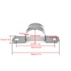 LICQIC U Shaped Pipe Clamp, Two Hole Tube Strap Tension