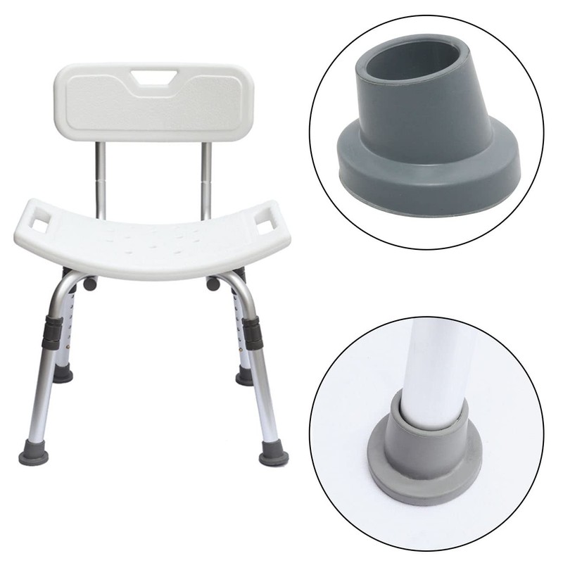 WHYHKJ 4pcs 1-1/8" I.D Slope Rubber Tips Non Slip Shower