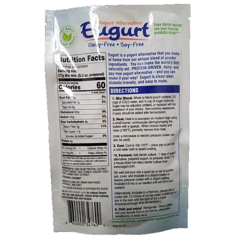 "Better Than Yogurt" Make At Home Mix (Dairy and Soy