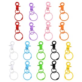 18 Pieces Keychains, Keychain Carabiners, Keychains Colorful, Keychain Carabiner Hooks, Keychain Craft Accessories, Mini Keychain Rings Yellow