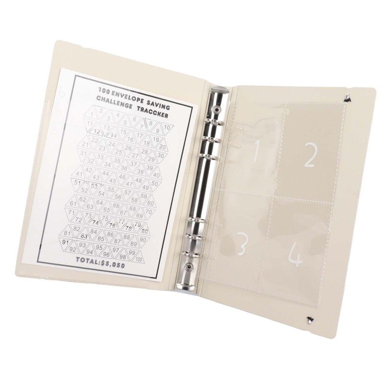 100 Envelopes Money Saving Challenge Binder Reusable A5 Budget Binder