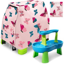 Intoypad Kids Water Table Cover for Step2 Rain Showers Water Table Accessories, Outdoor Toys Waterproof Sunshade Dust Cover for Toddlers 1-3 Outdside Step 2 Watertable Toys for Kids Ages 3-5