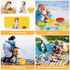 Beach Sand Toys Set for Kids, Silicone Collapsible Foldable Beach
