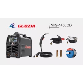 GZ GUOZHI 145A MIG Welder, 3 in 1, 110V Flux Core, Lift TIG/ARC, LCD Display