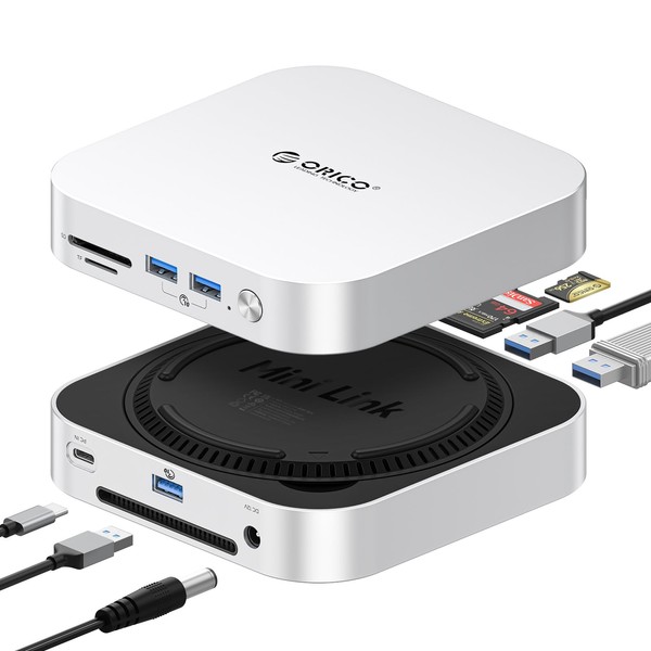 ORICO 40Gbps MiniLink Mac Mini M4 Dock, Aluminium USB C