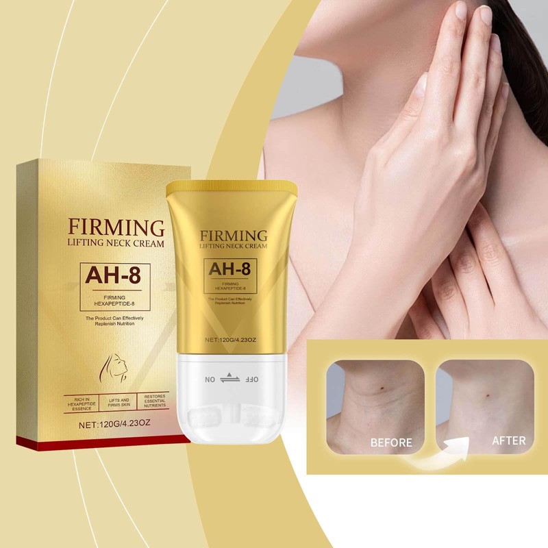 AH-8 Firming Neck Cream with Double Roller, Neck Cream for