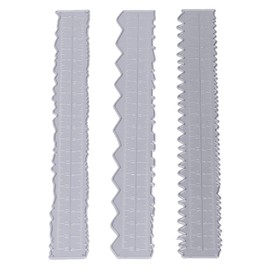 3pcs DIY Making Ruler Die Cut Ruler Jagged Deckle Edge Measuring Ruler Lightweight Card Making Tool Embossing Scrapbooking