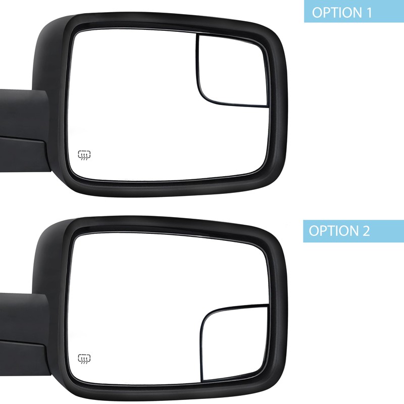 VrooeCoe Convex Stick On Custom Fitted Blind Spot Mirrors Compatible