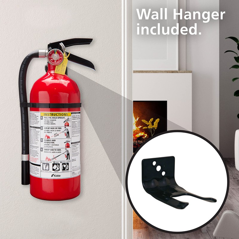 Kidde Pro 210 2A:10-B:C Fire Extinguisher, Rechargeable, Multi-Purpose for Home