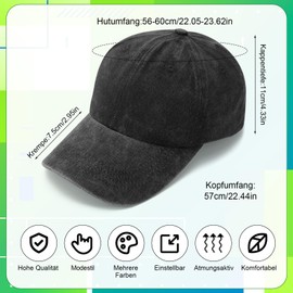 Halinuia Pack of 2 Unisex Baseball Cap for Men and Women Adjustable Peaked Cap Outdoor Baseball Caps Sport Cool Fashion Baseball Cap for Leisure Cap Sun Hat Running Golf, multicoloured, Unit size