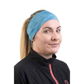 Bodylite Summer Running Adults's Headband, 100% Polyester, Breathable, Reflective Logo, High Visibility, Seamless for Comfort, Blue, One size