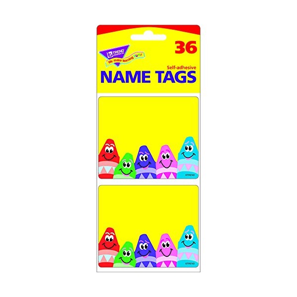 Colorful Crayons Name Tag [Set of 3]