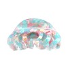 QinGoo Blue Pink Medium Cellulose Acetate Hair Clip Beautiful Women's