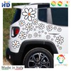 GamesMonkey Autoaufkleber Blumen G?nseblmchen Prilblumen Tuning - 27/54/108 Stck -