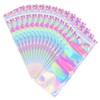 Durimoiy 100 Pieces Holographic Mylar Bags - 2.7x8.6 inch Resealable