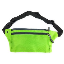 Maxx Gear Unisex 3-Pocket Slim Waist Pack (Lime Green)