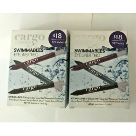 Cargo 2- CARGO SWIMMABLES EYE LINER TRIO KARON, AVALON, PEBBLE BEACH 3x0.028oz NIB