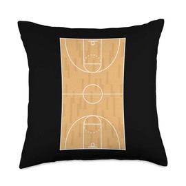 Basketball Court Layout Cool Sports Lover Gift Throw Pillow