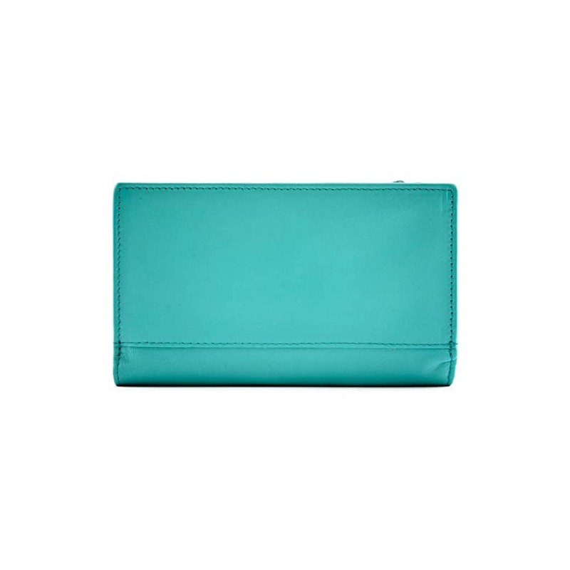 Mala Leather Moonflower Compact Purse - Bumble Bee RFID Protection