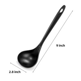 Acshio 40 Pack Plastic Ladle Spoons, 9 Inch Cooking Ladle with Long Handle, Heat Resistant Cooking and Serving Spoon for Soup, Sauce, Chili, Salad Canning Pouring