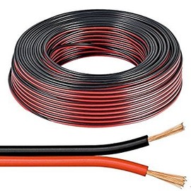 electrosmart 5m Red/Black 2 x 0.50mm Speaker Cable - Ideal for Car Audio & Home HiFi