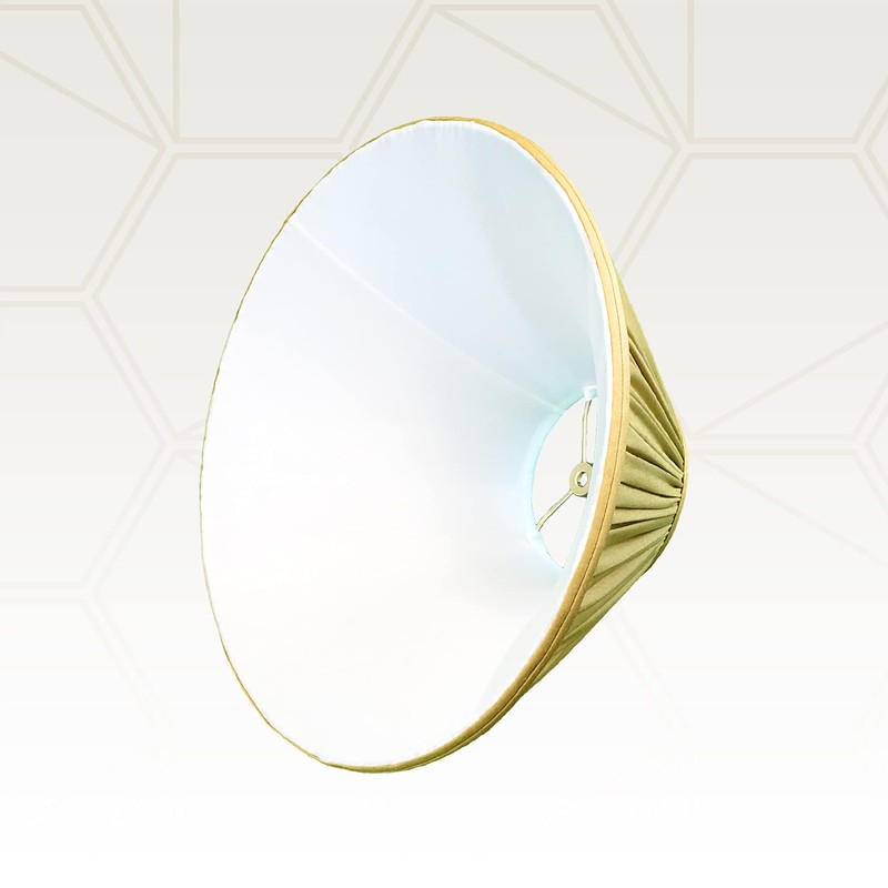 Royal Designs Coolie Empire Gather Pleat Basic Lamp Shade, Antique