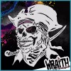 Wraith SprayWorks Pirate #1 - Reusable Airbrush Stencil Template