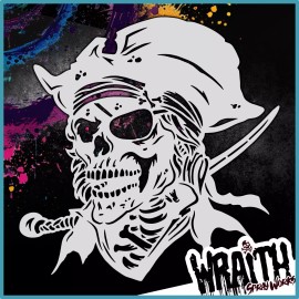 Wraith SprayWorks Pirate #1 - Reusable Airbrush Stencil Template