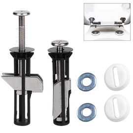Toilet Seat Screws Set of 2, Screws for Hinges, Expansion Screws and Fixings, Stainless Steel Nut Bolts, Toilet Lid Care Accessories, Easy to Install (2 Pieces)