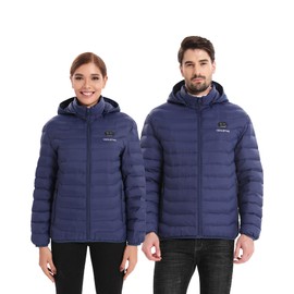 Venustas Unisex Dual-Control Heated Jacket, Water-resistant Heated Coat for Women and Men with Battery Included