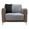 Elefantito Protector De Sillon Individual Gris Negro Trento 2 Vistas