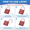 MECCANIXITY Combination Padlock, 10-Digit Push Button Padlock 5-Position Locking Mechanism