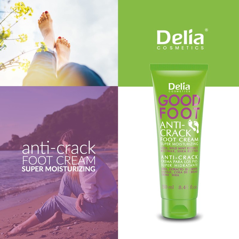 Delia – Good Foot Anti-Crack Foot Cream – Super Moisturising – 250ml by Delia Cosmetics