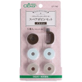 Clover 57-740 Tatting Lace Tool Spare Bobbin Set, Brown