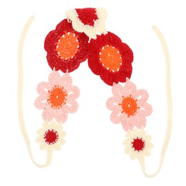 BESPORTBLE Women Crochet Headband with Artificial Flower Stylish Hair Accessory for Versatile Knit Bandana for Makeup and Fashion Looks Unique Floral Design for Any Occasion