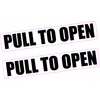 2X Pull to Open Sticker Taxi Cab Door Vinyl Shop