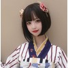 Donally Women's Full Wig Short Bob Straight Wig (Brown)