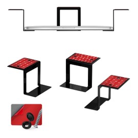 BRAINWAVZ 3” Metal Under Desk Laptop, Cable Box & Router Holder Mount, Adhesive & Screw in, Holds Upto 3" Devices Like Small Computers, MacBook, Surface, Keyboard, Network Switch, Modems & More