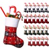 Honoson 100 Pieces 7 Inch Christmas Stockings Bulk Mini Buffalo
