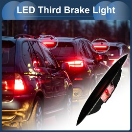 VekAuto LED Third Brake Light Compatible for Renault Modus 2004-2012, Waterproof Plastic Black Housing 3rd High Mounted Stop Lamp Rear Center High Level Brake Light