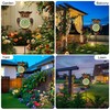 Owl 6.1-inch Solar Outdoor Thermometer Indoor Wall Metal Decorative Lights