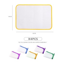 4 Anti-scald Nets, Ironing Protection Net, Anti-Focus Protection Pad, Ironing Cloth Made of Heat Resistant Mesh Fabric (10 x 60 cm)
