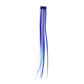 WIG ME UP - YZF-P1S18P-T2420TTF2517 One Clip Clip-In extension strand highlight straight micro clip, 1,5 inch wide, 18 inches violet blue & neon blue ombre mix