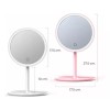 EGTMA Espejo Maquillaje Aro Luz Led 17.5cm Portátil