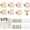 Xinghonyac 8 Pcs Clover Four-Leaf Cabinet Knobs, Cabinet Drawer Pulls