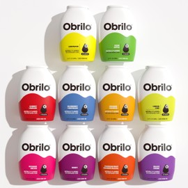 Obrilo Water Enhancer Liquid Flavoring Drops - ZERO Sugar/Calorie, Dye Free, Naturally Flavored Drink Syrup, 2.0 fl oz x 10 Bottles for Kids & Adults (Variety 10 Pack)