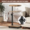 PPAMAPIC C Shaped End Table Adjustable Height, 360°Swivel TV Tray