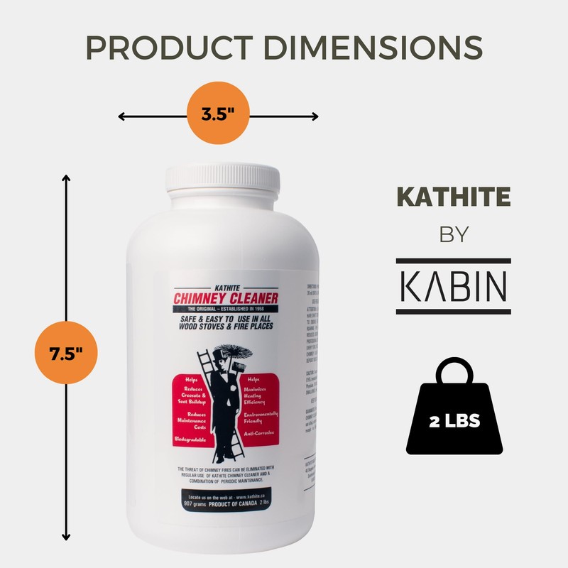 KABIN Kathite Chimney Sweep Cleaner 2LB - Fireplace Chimney Cleaning