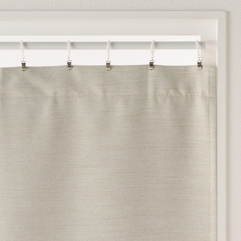 MUJI 84345937 Flame-retardant Blackout Double Weave Non Pleated Curtain, Beige,