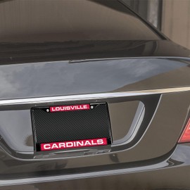 Rico Louisville Cardinals Black Metal License Plate Frame Holder